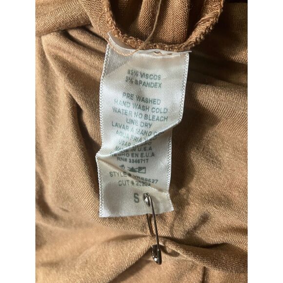 Rhonda Stark Fringe Midi Skirt Tan Brown Size S Boho Western Style - Picture 2 of 6